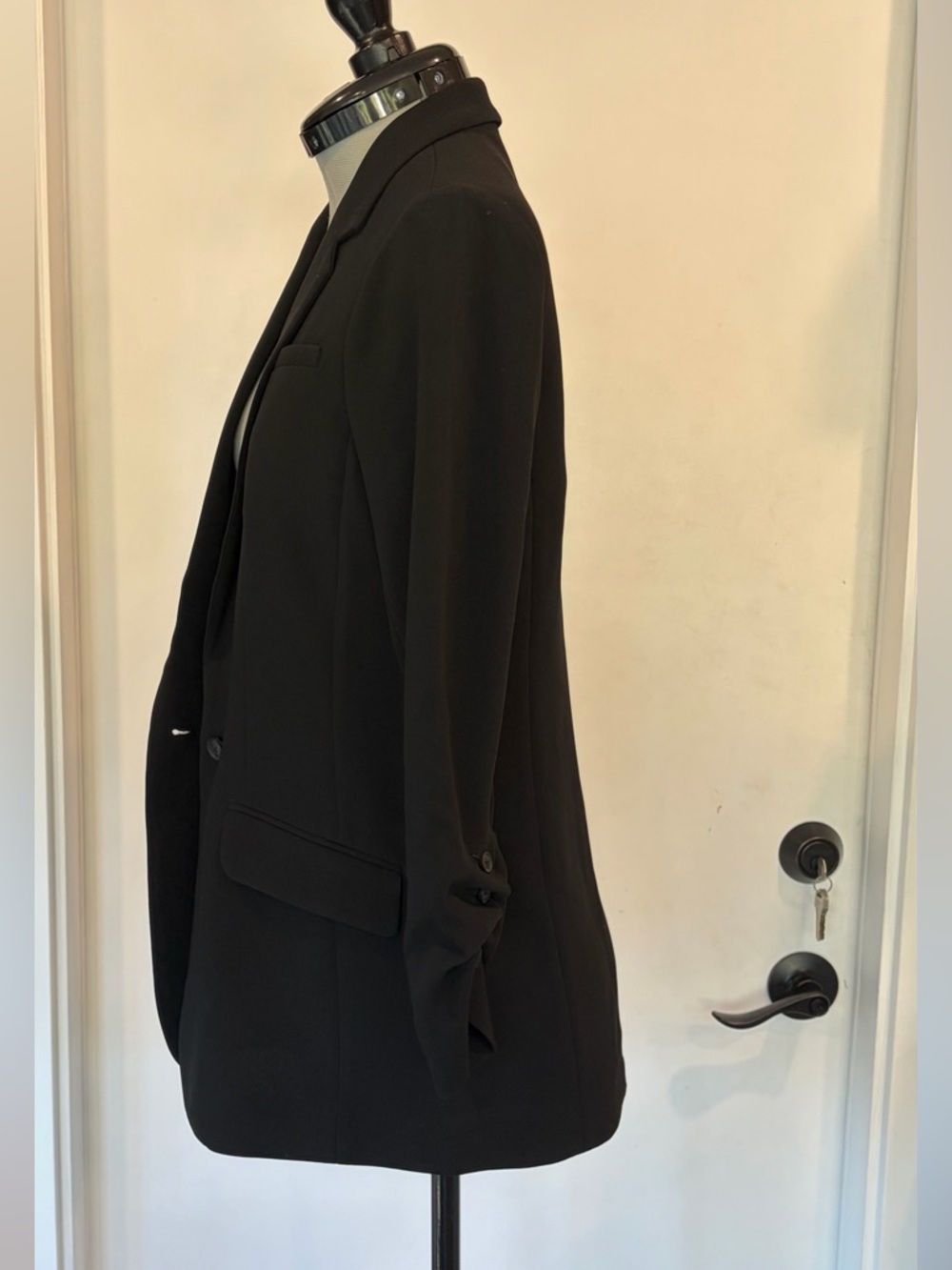 Elizabeth and James NWT Relaxed Jamie Blazer, single button, black, 00 - Picture 3 of 13